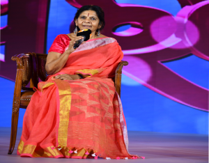 Chetna Sinha, founder Mann Deshi Mahila Bank addresses